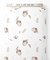 Tissu - Glands et points beige doux
