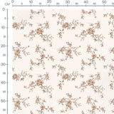 Tissu - Roses beige et branches fines