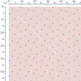 Tissu - Cœurs marron sur rose pâle