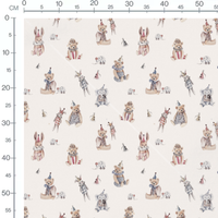 Tissu - Animaux en costumes de cirque