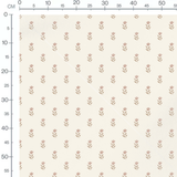 Tissu - Fleurs roses stylisées beige