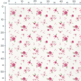 Tissu - Fleurs dispersées sur blanc