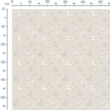 Tissu - Phoques mignons sur fond beige