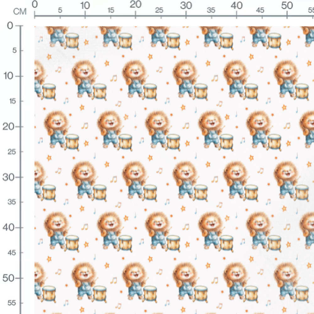 Tissu - Hérissons et tambours joyeux