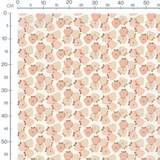 Tissu - Pommes cœur pastel épurées