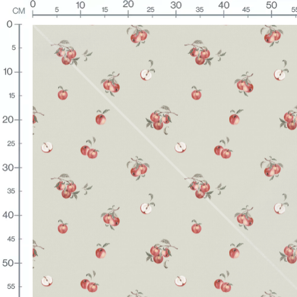 Tissu - Tranches de pommes colorées