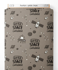 Tissu - Aventure spatiale brune