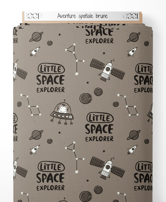 Tissu - Aventure spatiale brune