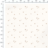 Tissu - Abeilles marron clair et points