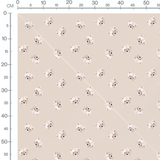 Tissu - Oursons beige sur beige