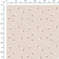 Tissu - Oursons beige sur beige