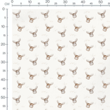 Tissu - Têtes de cerfs mignonnes