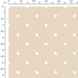 Tissu - Pois blancs sur beige simple 2