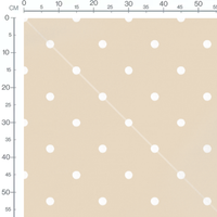 Tissu - Pois blancs sur beige simple 2