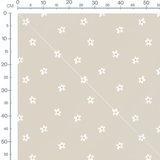 Tissu - Fleurs blanches dispersées simples