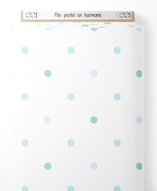 Tissu - Pois pastel en harmonie