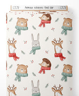 Tissu - Animaux écharpes sur fond clair