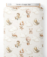 Tissu - Oursons et nuages doux