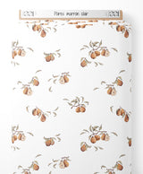 Tissu - Poires marron clair