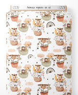 Tissu - Animaux mignons en vol