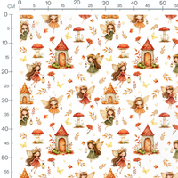 Tissu - Fées et maisons champignons