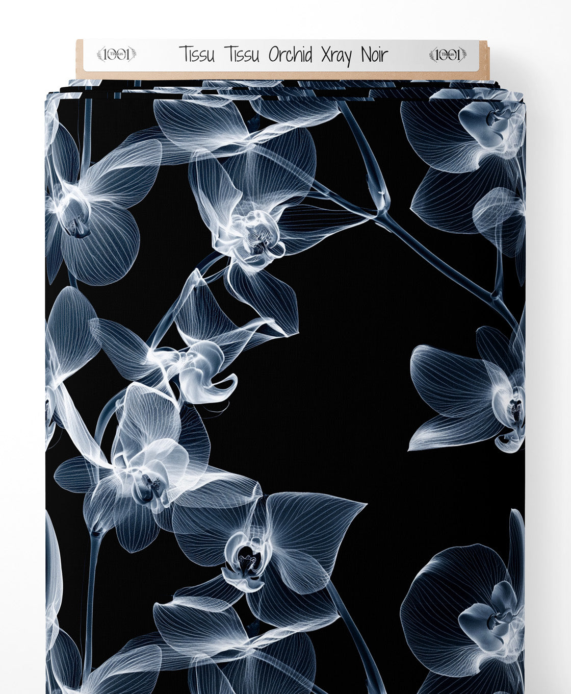 Tissu - Tissu Orchid Xray Noir