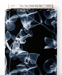 Tissu - Tissu Orchid Xray Noir