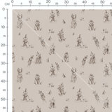 Tissu - Animaux en fête chapeaux