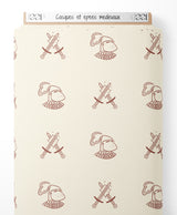 Tissu - Casques et épées médiévaux