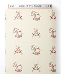 Tissu - Casques et épées médiévaux