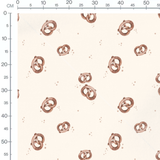 Tissu - Bretzels et taches brunes