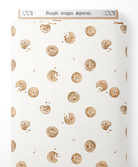 Tissu - Biscuits croqués dispersés