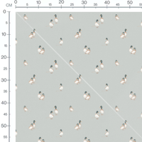 Tissu - Groupes de canards gris