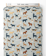 Tissu - Motif chiens variés