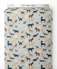 Tissu - Motif chiens variés