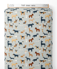 Tissu - Motif chiens variés