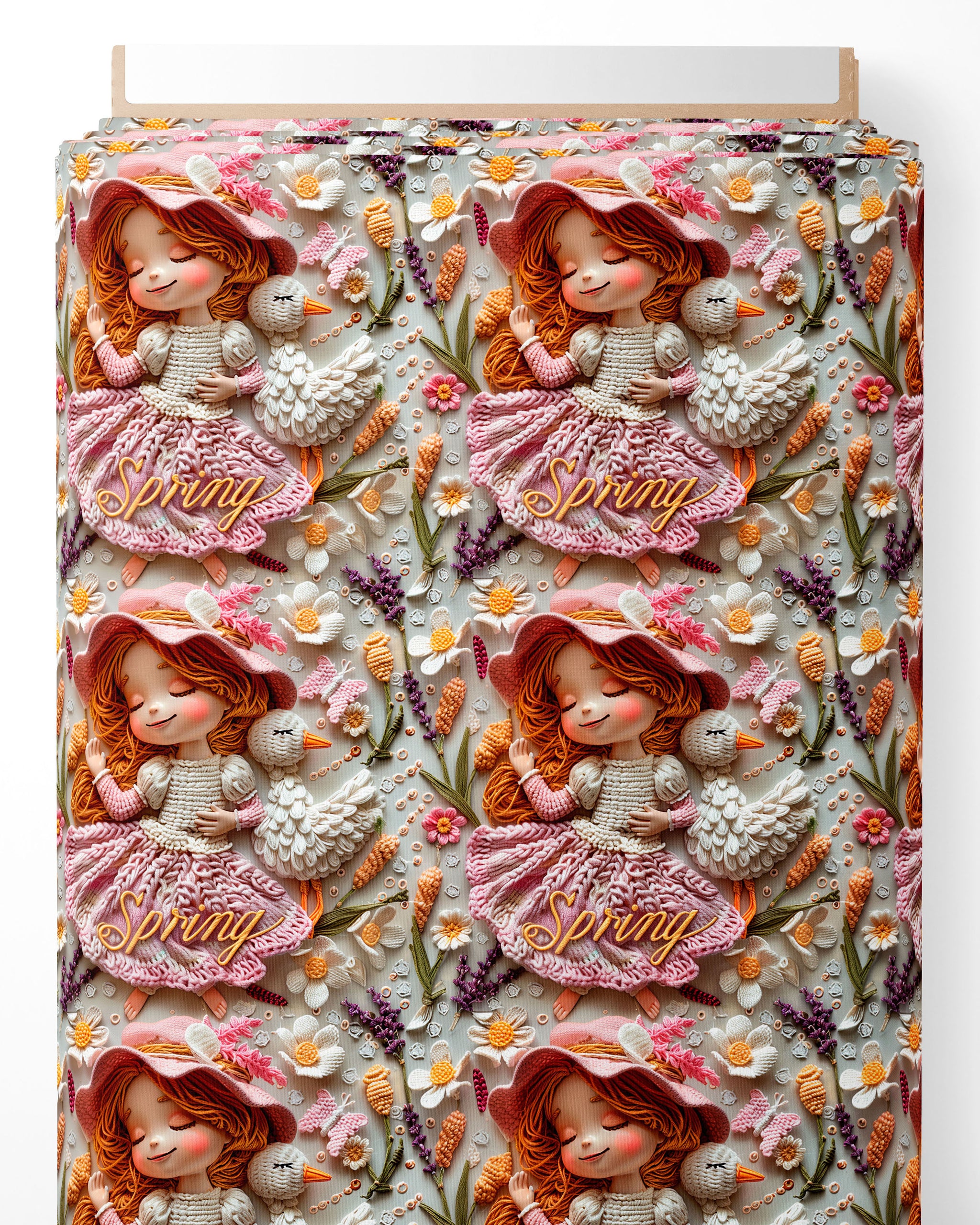 Tissu - 3D Fille Printemps