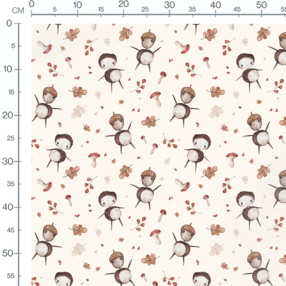 Tissu - Glands et champignons bruns