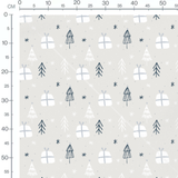 Tissu - Cadeaux et sapins stylisés