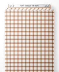 Tissu - Motif classique sur blanc