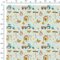 Tissu - Animaux de ferme joyeux