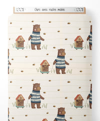 Tissu - Ours avec ruche mobile