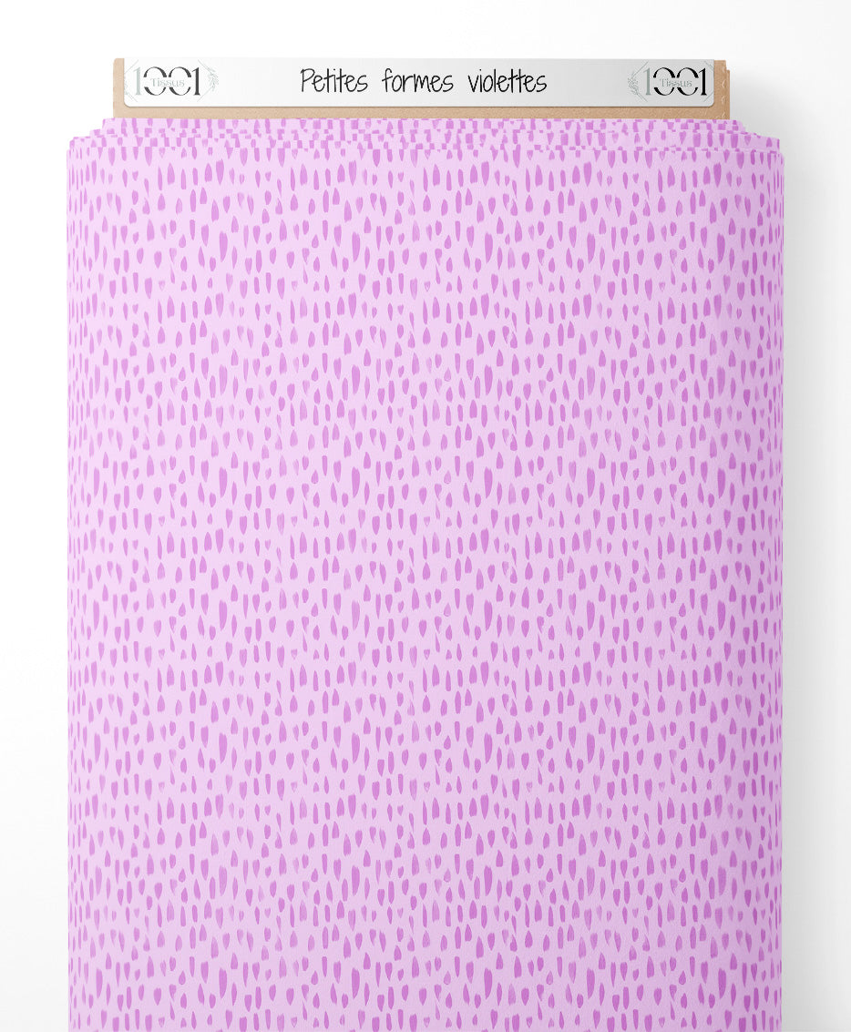 Tissu - Petites formes violettes