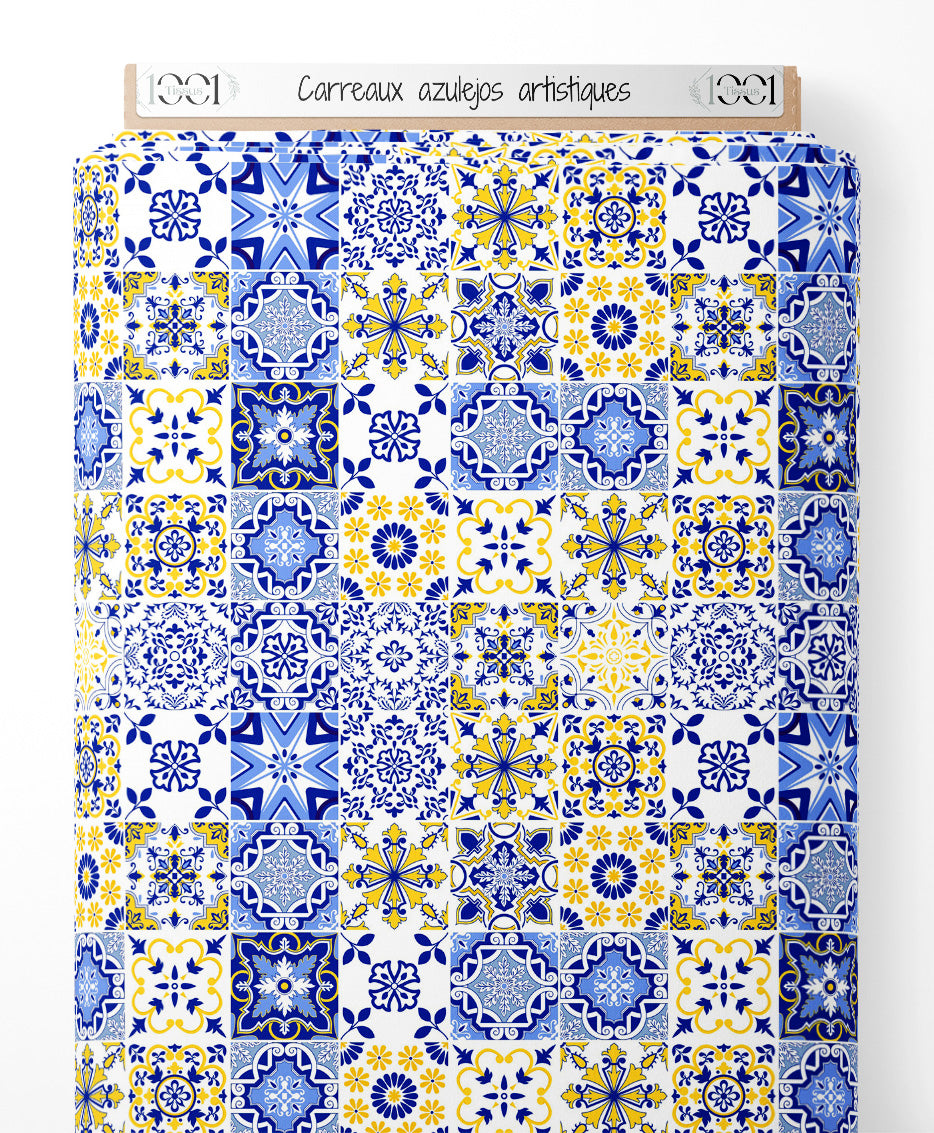Tissu - Carreaux azulejos artistiques