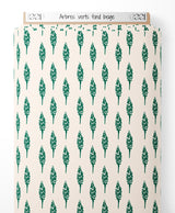 Tissu - Arbres verts sur fond beige