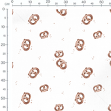 Tissu - Bretzels bruns avec texture