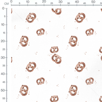 Tissu - Bretzels bruns avec texture