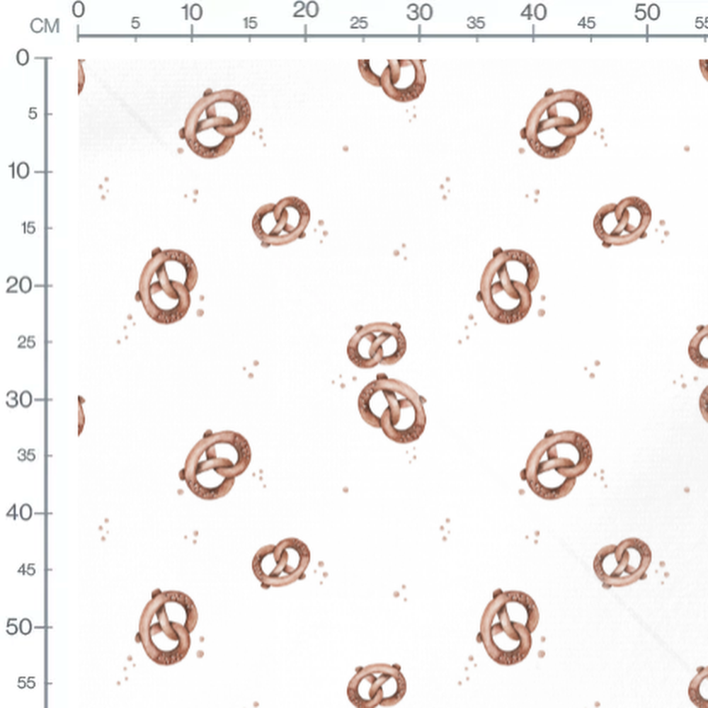 Tissu - Bretzels bruns avec texture