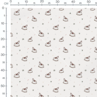 Tissu - Chevaux à bascule vintage