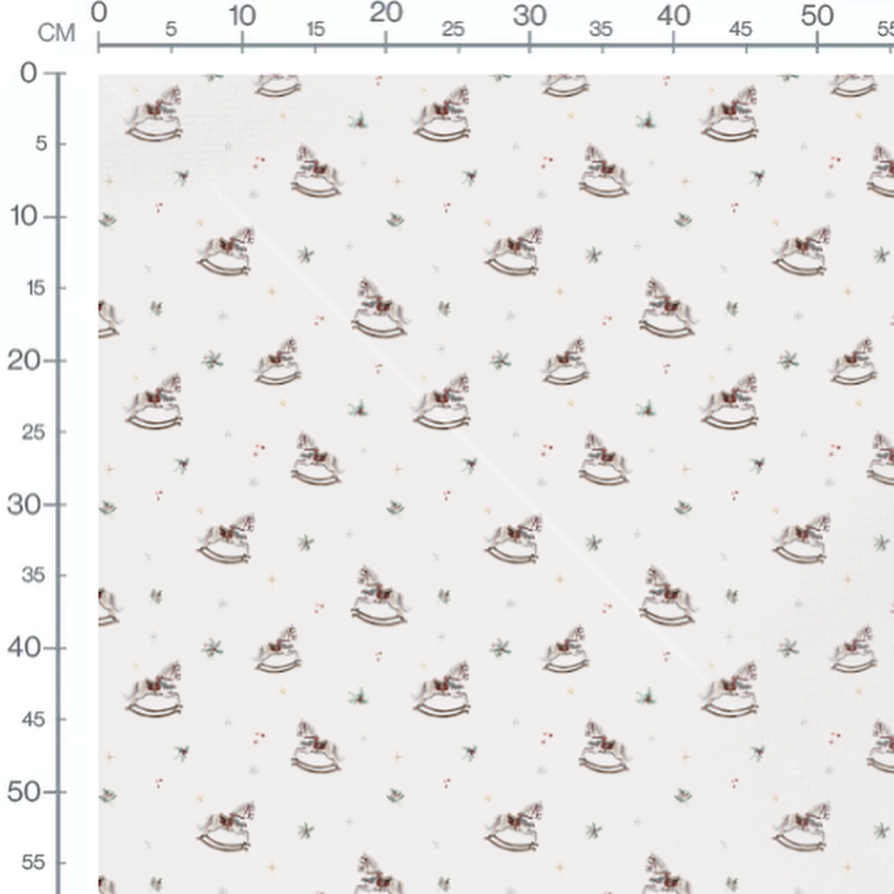 Tissu - Chevaux à bascule vintage